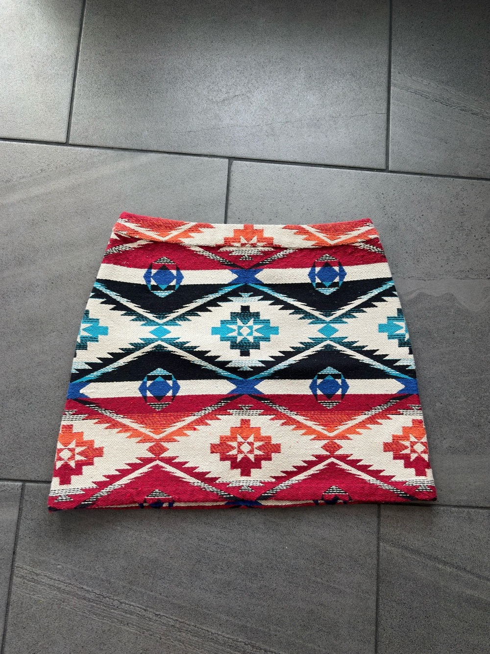 Topshop Aztec Print Woven Mini Skirt Multicolor Size US 4